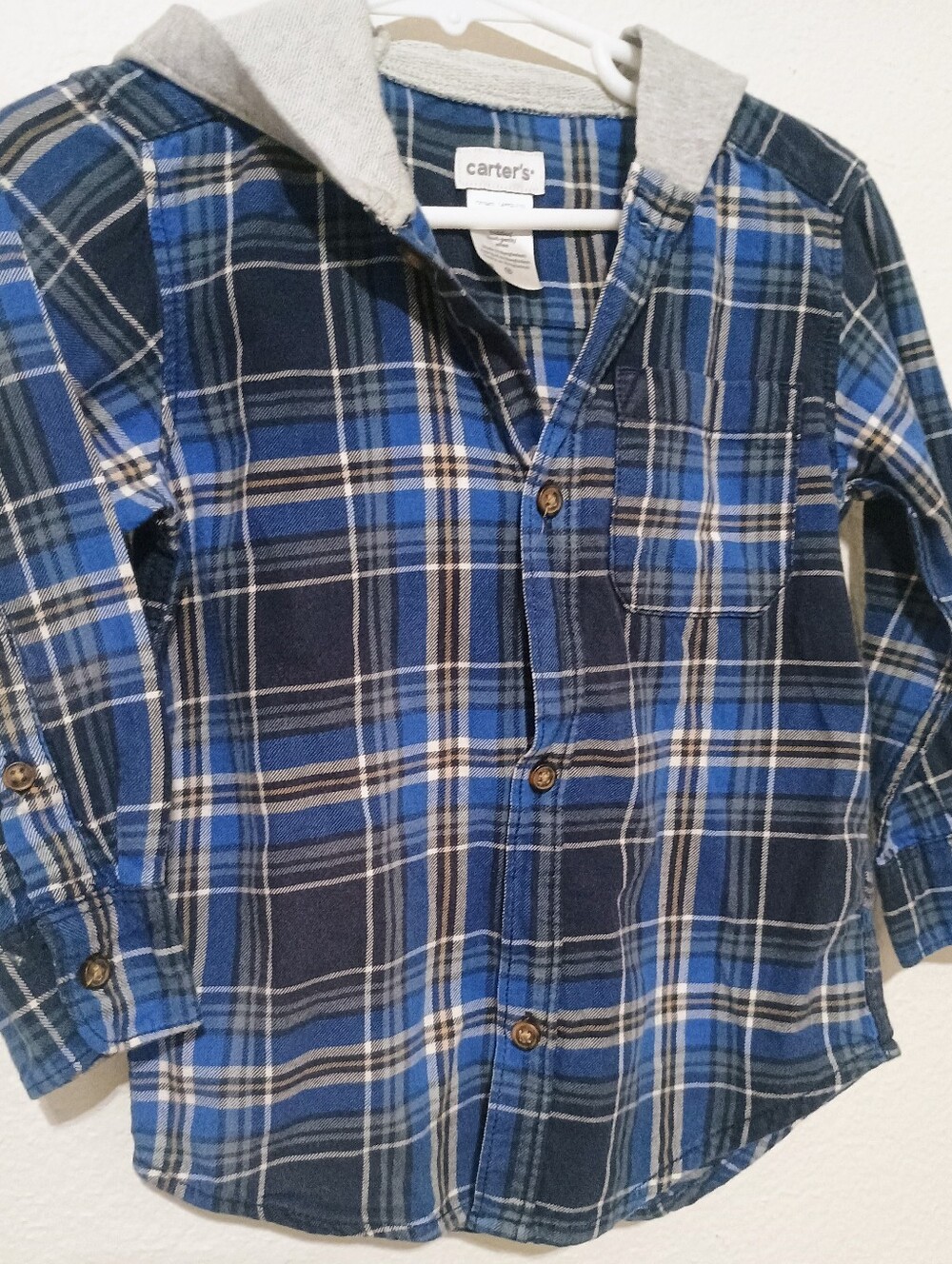 4/$15 Hooded Flannel, 2T